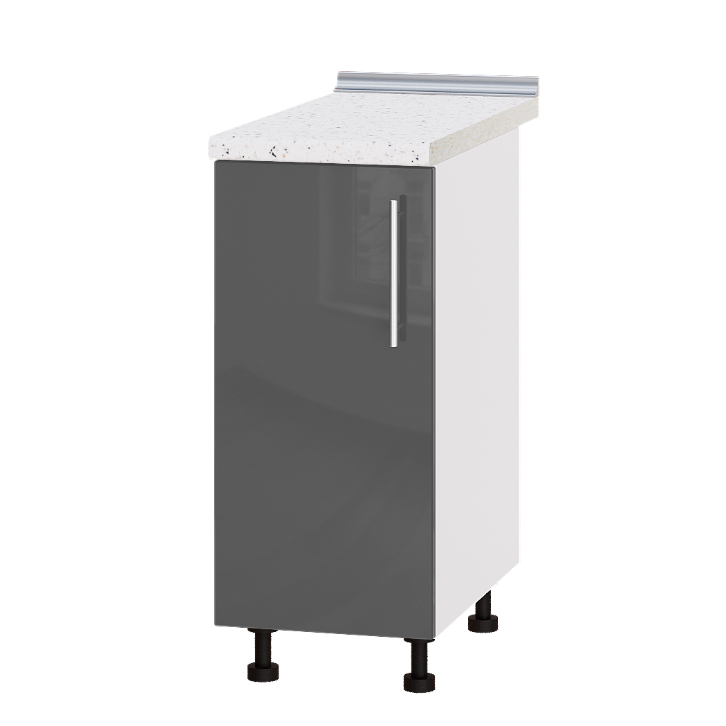 Шкаф нижний Эверест Модерн модуль Низ Н83-350 35х47х85 см Гранит глянец/Белый (02861)