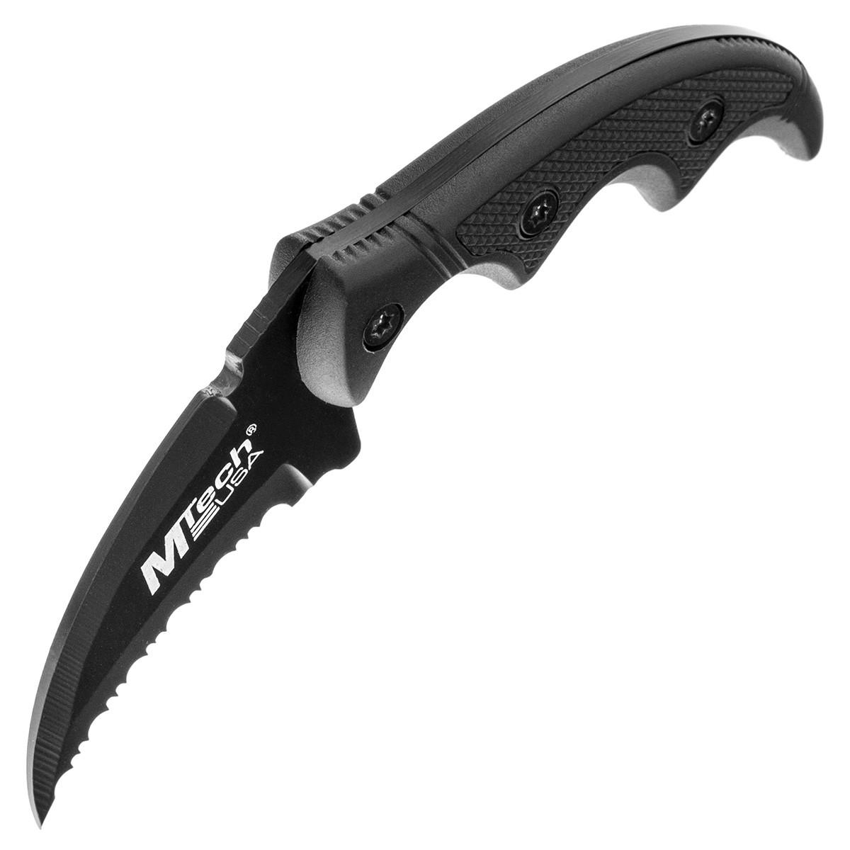 Нож боевой Master Cutlery Karambit 5" Fixed Blade армейский Black (MT-20-63BK) - фото 4