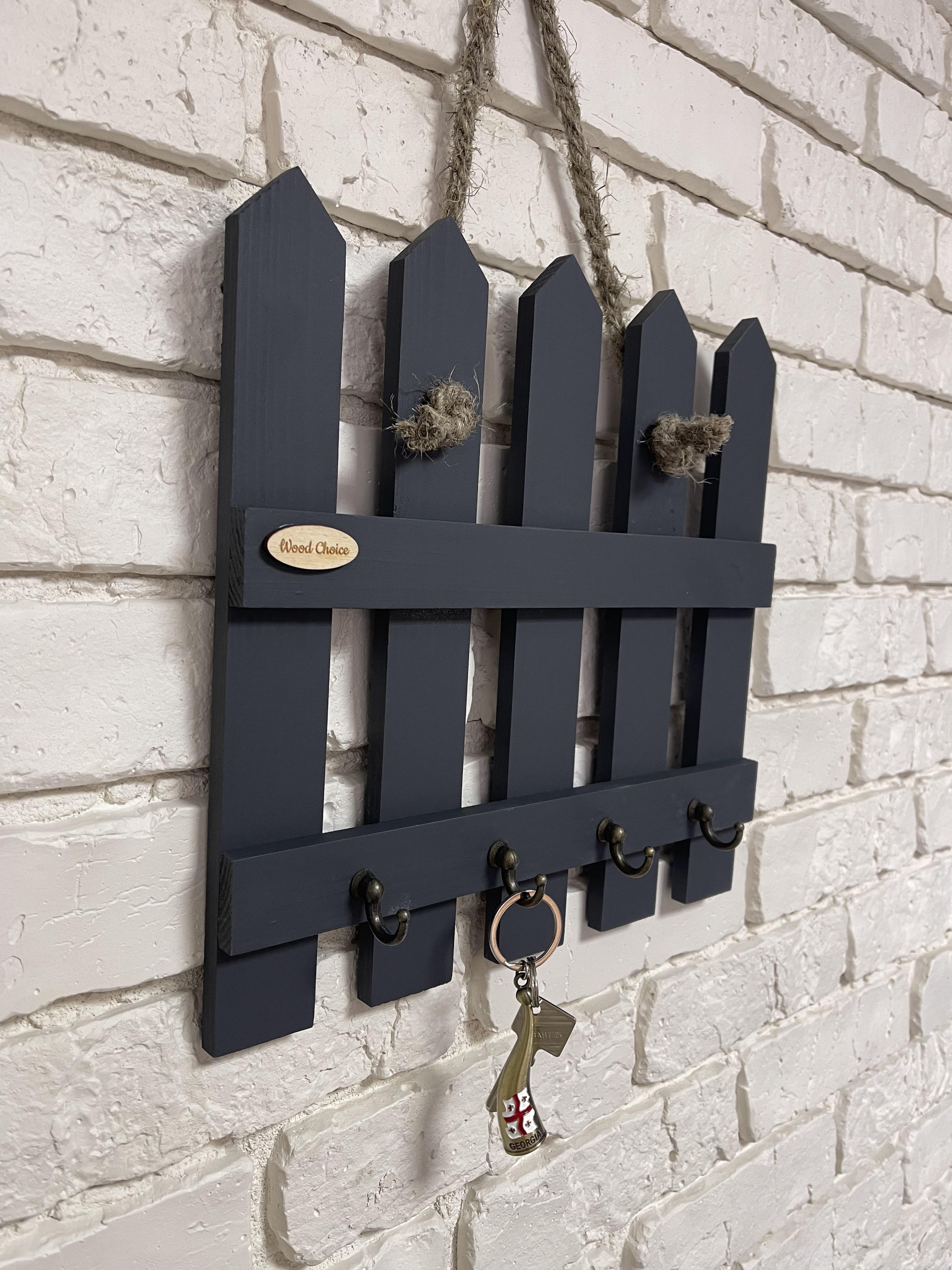 Ключница настенная из дерева 30х30 Графит (74) - фото 2 Ключница настенная из дерева 30х30 Графит (74) - фото 2