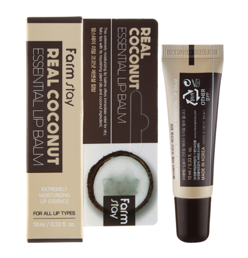 Бальзам для губ поживний з кокосом FarmStay Real Coconut Essential Balm 10 мл (8809035140727)