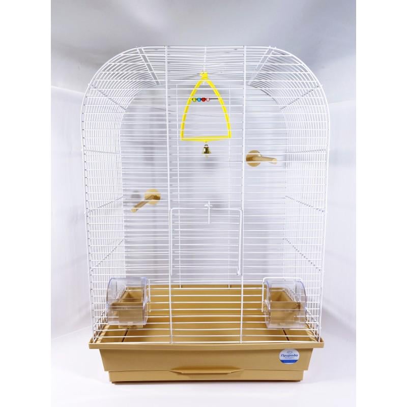 Клітка для птахів Ауріка 44х27х64 см Білий/Бежовий (PR241504)