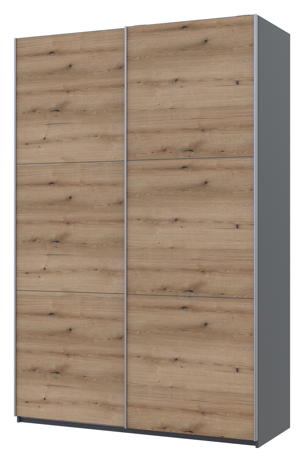 Шкаф-купе Doros G-Caiser 2 ДСП/3 части 160х60х240 см Антрацит/Дуб Эвок (42005414)