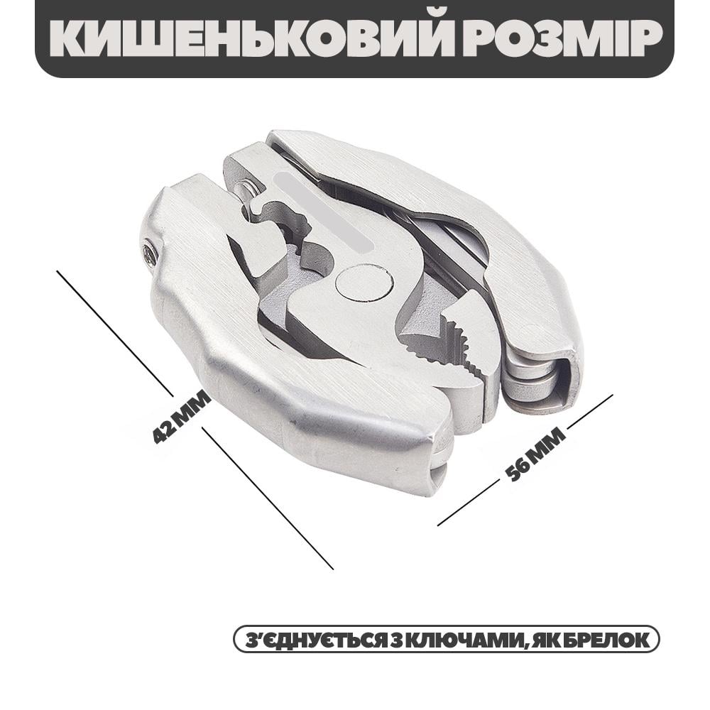 Брелок-мультитул многофункциональный 9в1 с открывачкой (MNKRGC-0788) - фото 5