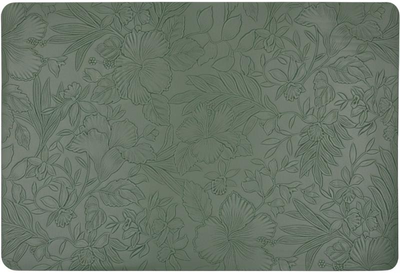 Набір килимків сервірувальних Flowery з еко-шкіри 6 шт. 30х45 см Оливковий