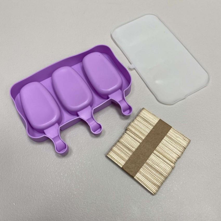 Форма для мороженого A-PLUS 1985 силиконовая 19x13,5x2,5 см Фиолетовый (2212050732) - фото 4