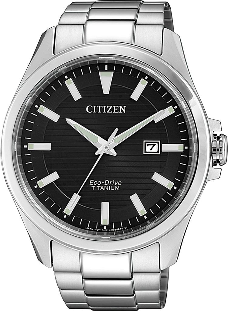 Наручные часы мужские Citizen BM7470-84E Eco-Drive с сапфировым стеклом/титановым корпусом/черным циферблатом и водозащитой 100 м