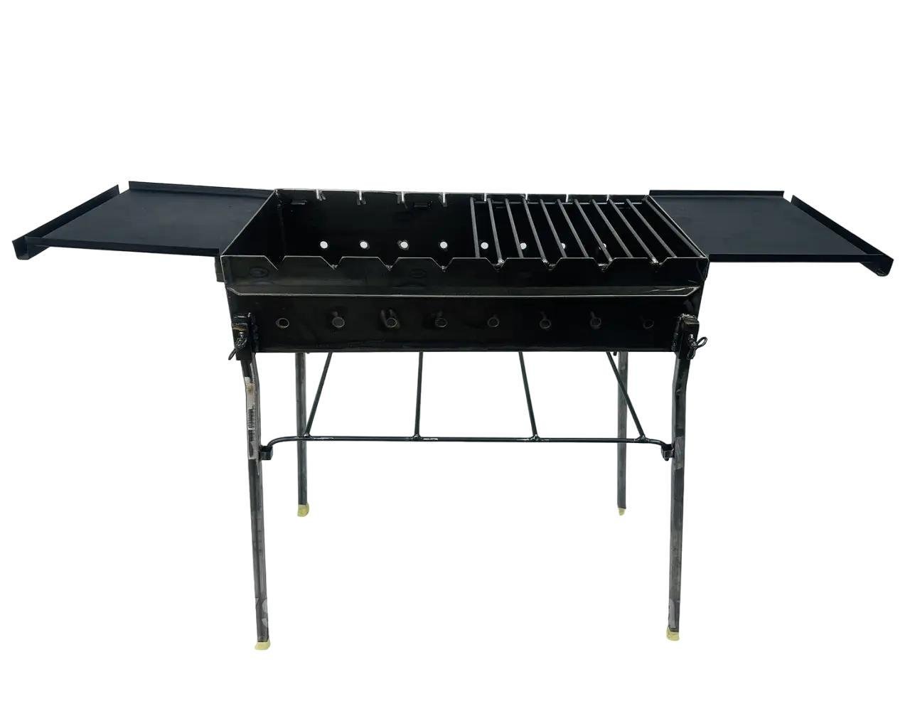 Мангал стационарный со столиками металлический с решеткой (21-10-MG-5051)