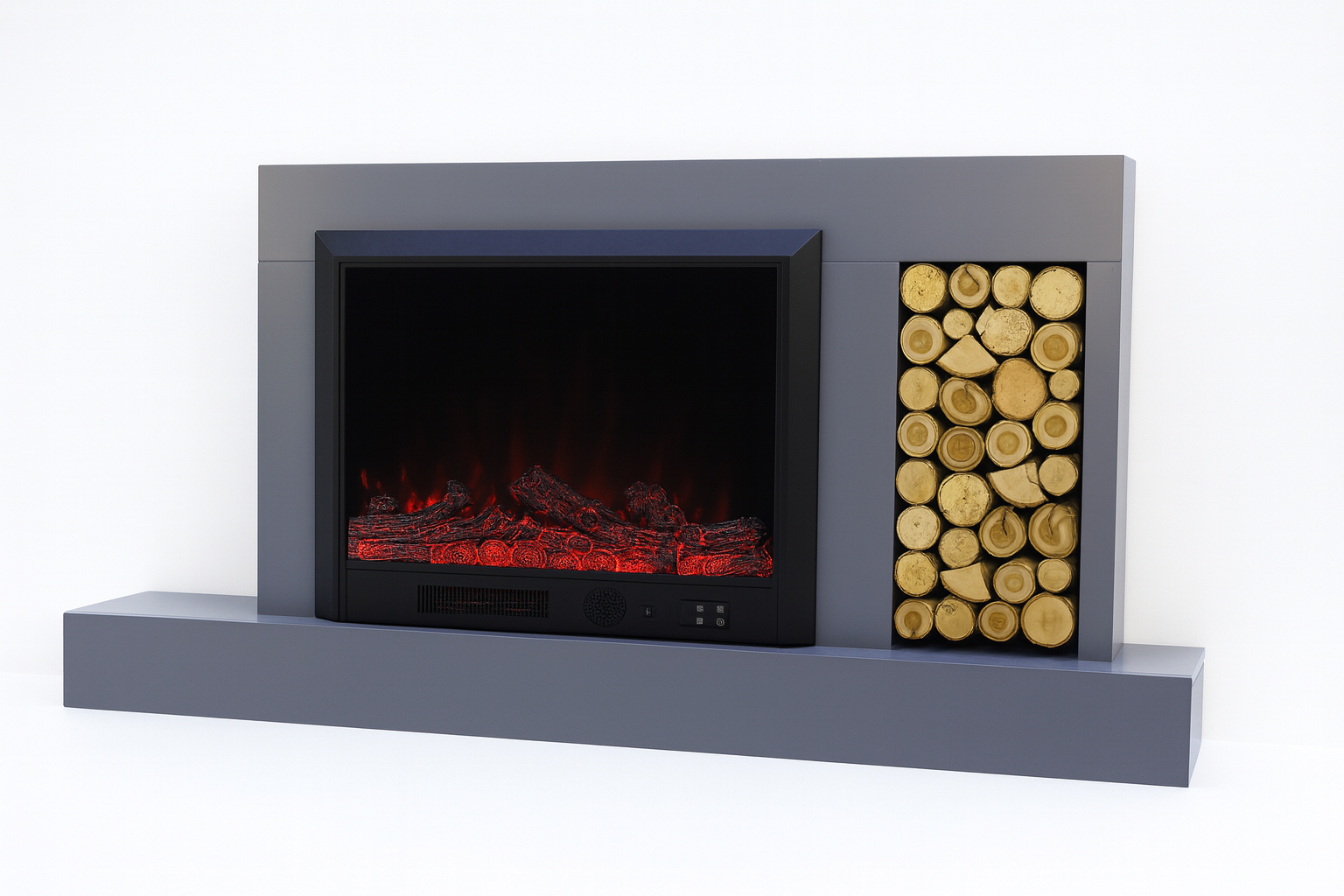 Електричний камін Novela 1500 Вт Bluetooth звук потріскування дров Anthracite (10080112) - фото 5