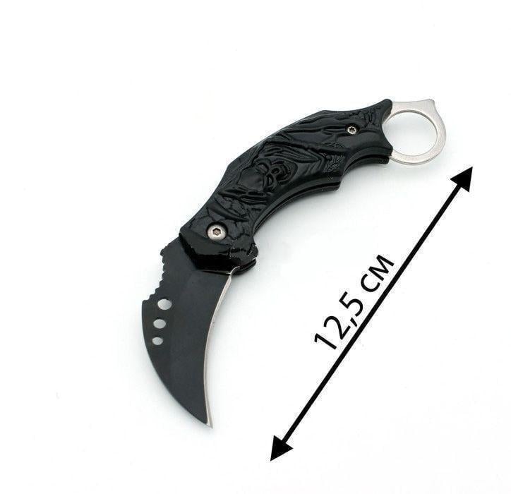 Ніж складаний керамбіт МІНІ K3328-2 Чорний (21577) - фото 2 Ніж складаний керамбіт МІНІ K3328-2 Чорний (21577) - фото 2