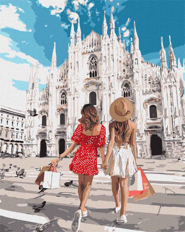 Картина по номерам Идейка Шоппинг с подругой 40х50 см в термопакете (KHO4795)