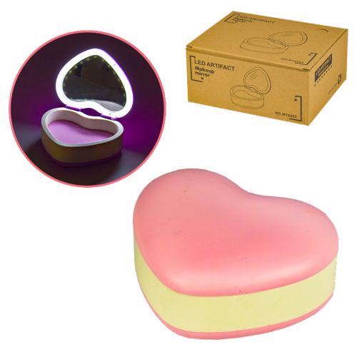 Скринька-дзеркало музична Серце, зі світлом 15x18x8 см (153157)