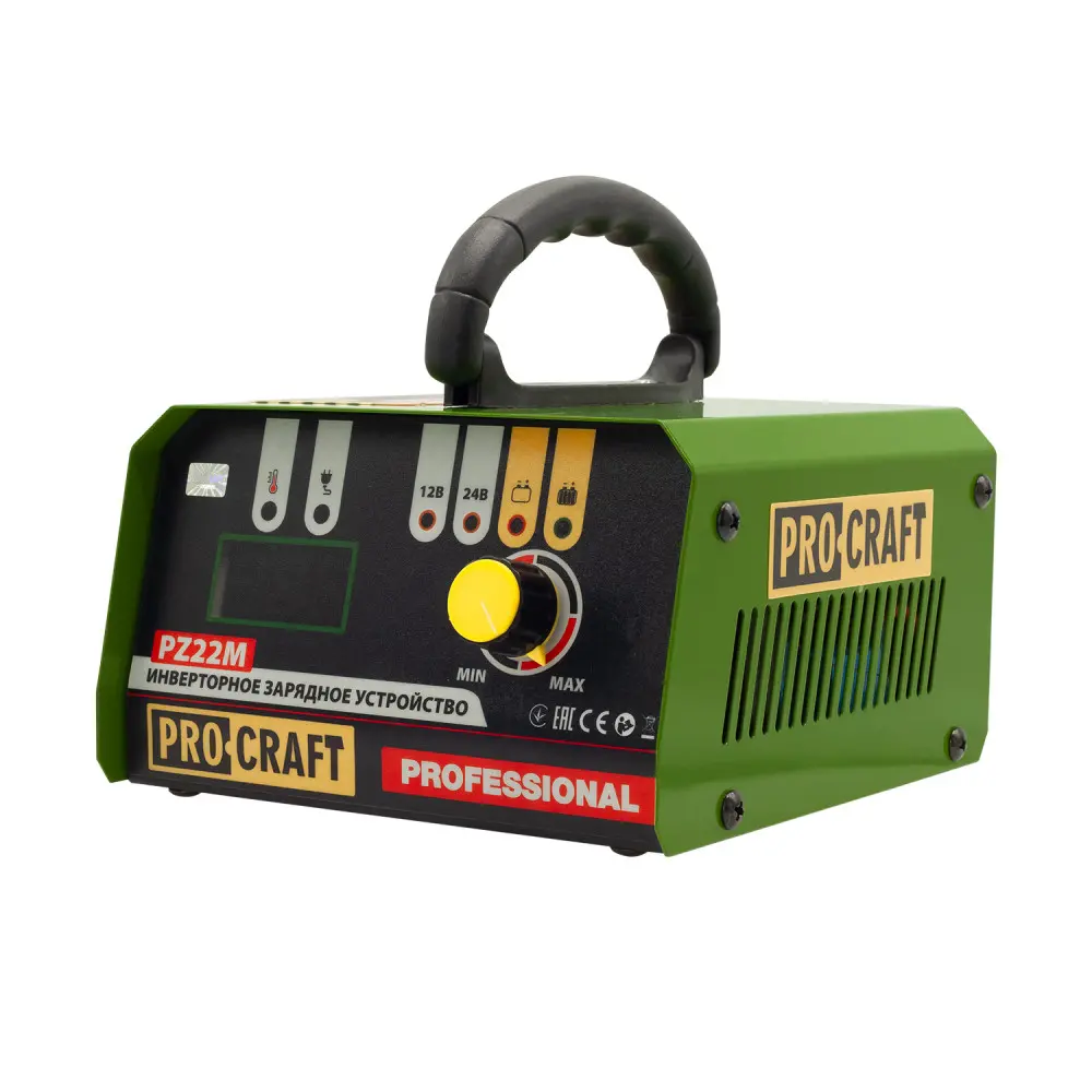 Зарядное устройство инверторное ProCraft PZ-22M для свинцово-кислотных АКБ 12/24 В (200022)