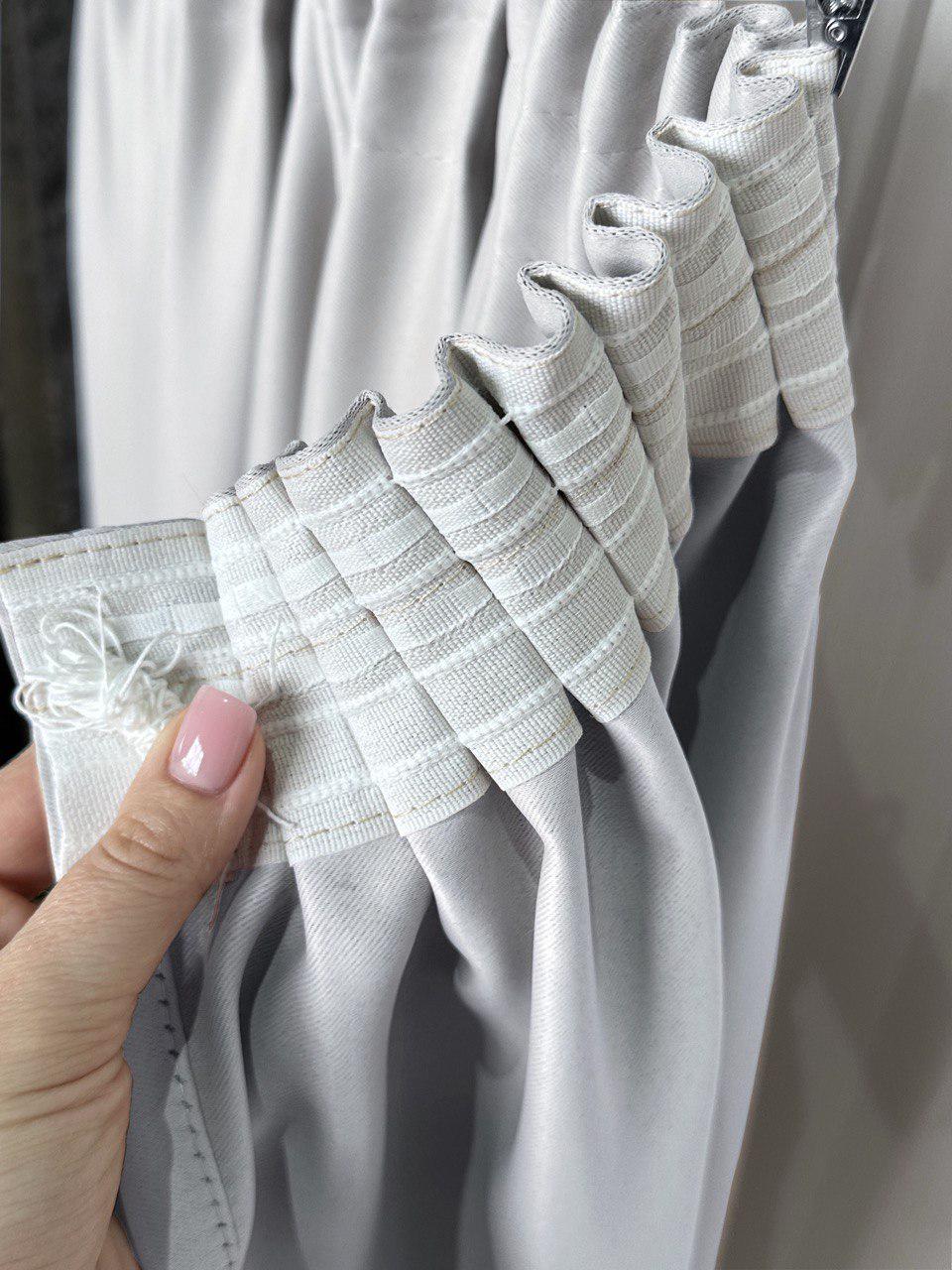 Комплект штор блекаут 2 шт. 150х275 см Сталево-сірий - фото 2 Комплект штор блекаут 2 шт. 150х275 см Сталево-сірий - фото 2