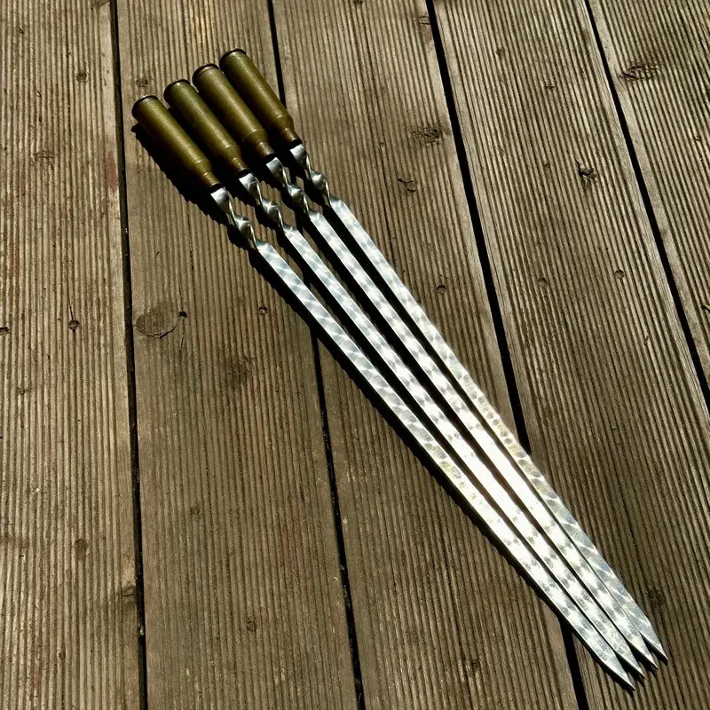 Шампура для шашлыка Gorillas BBQ SKK80 с гильзой на ручке 4 шт. 45 см (2628056051)