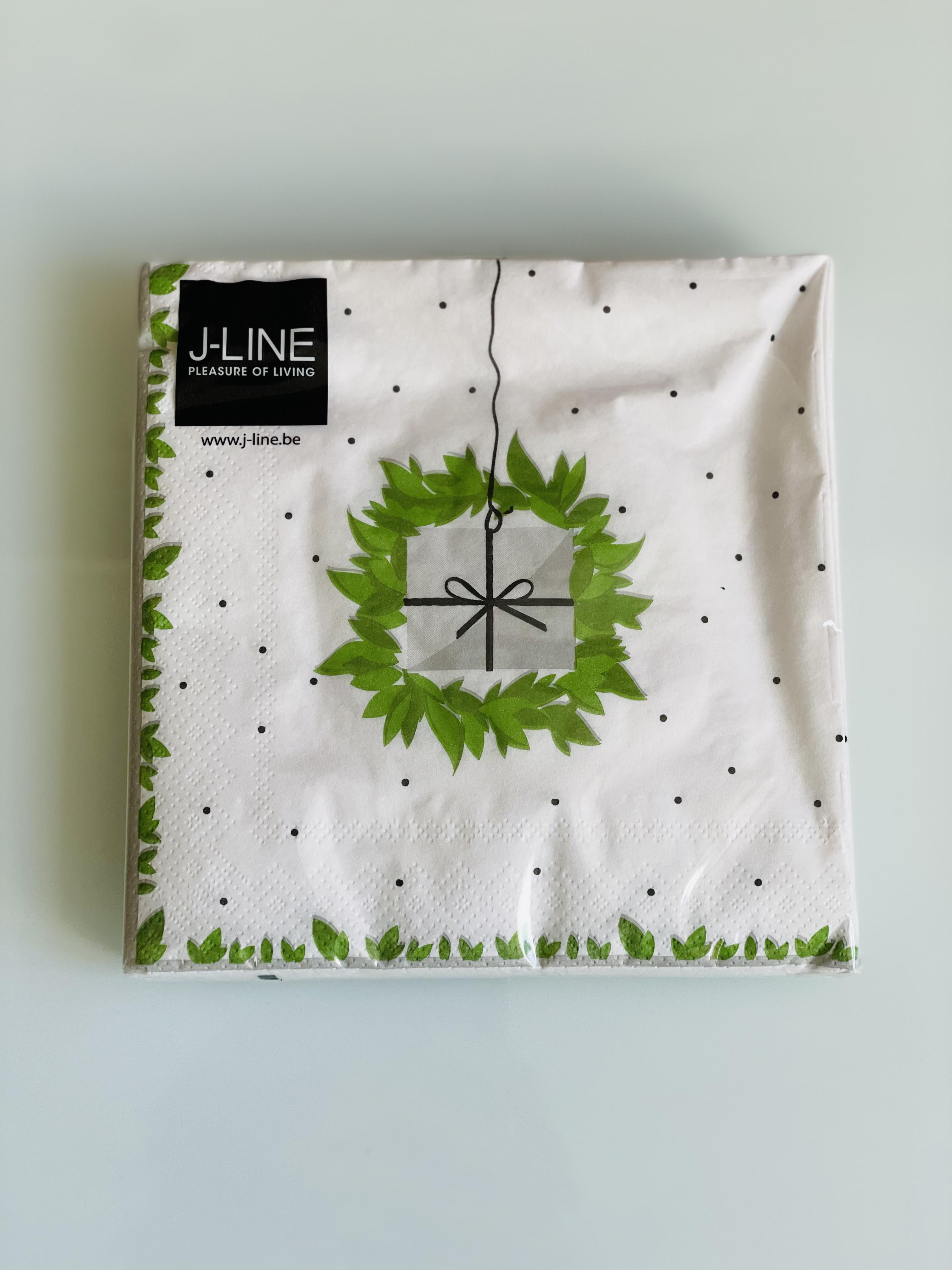 Салфетки рождественские J-LINE 16х16 см 20 шт.