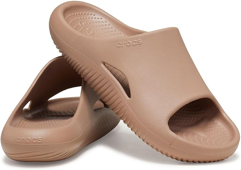 Шльопанці жіночі утеплені Crocs Mellow Recovery Slide Сork р. 38-39 Пудровий (15050)