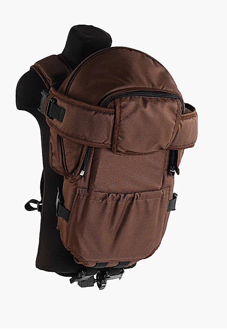 Рюкзак кенгуру для детей Алинка с 2-х месяцев лежа Brown (22683)