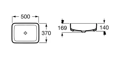 Раковина Roca Inspira Square A327530000 (29669037) - фото 2 Раковина Roca Inspira Square A327530000 (29669037) - фото 2