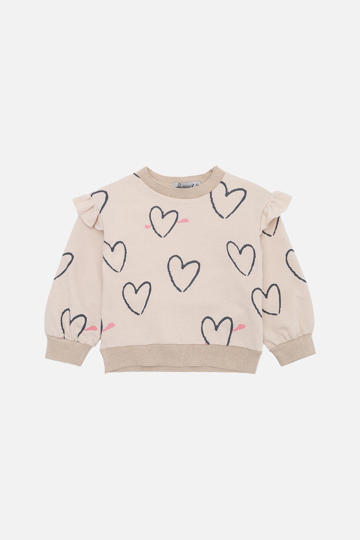 Свитшот для девочки 110 см Бежевый (ЦБ-00242621)