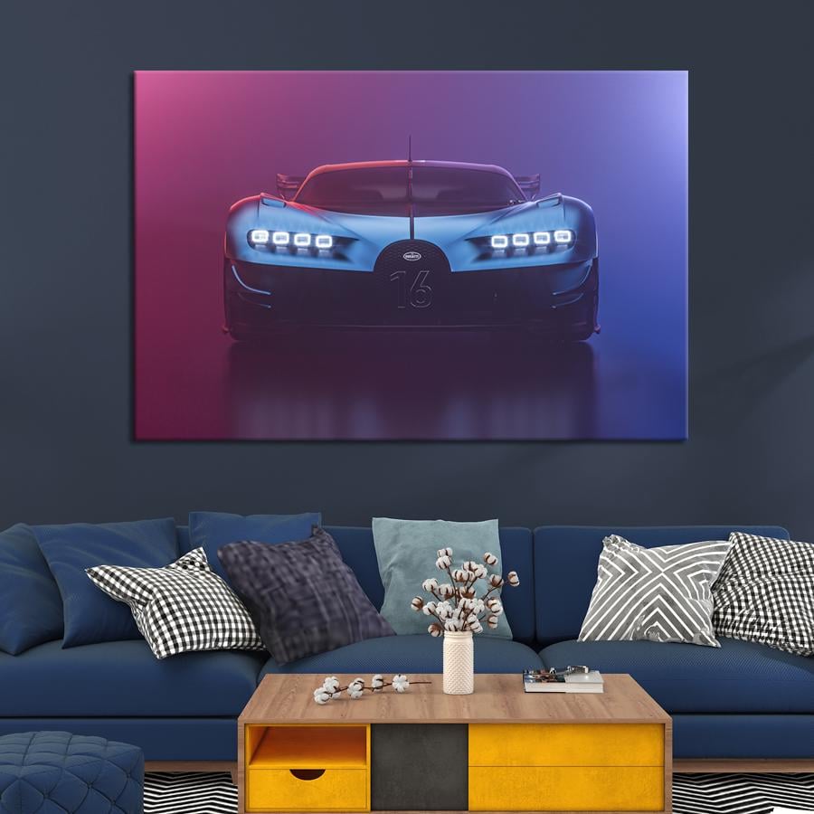 Картина на холсте Авто Bugatti Chiron Vision GT 51x34 см (1304-1)
