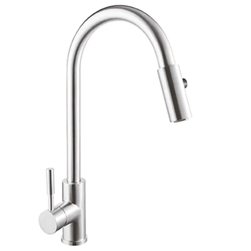 Смеситель для кухни MIXXUS SUS 014-A с выдвижной лейкой (SS0022)