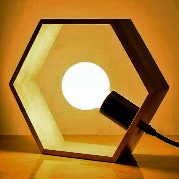 Светильник настольный из дерева Гринвуд Мускат (НСС-000307)