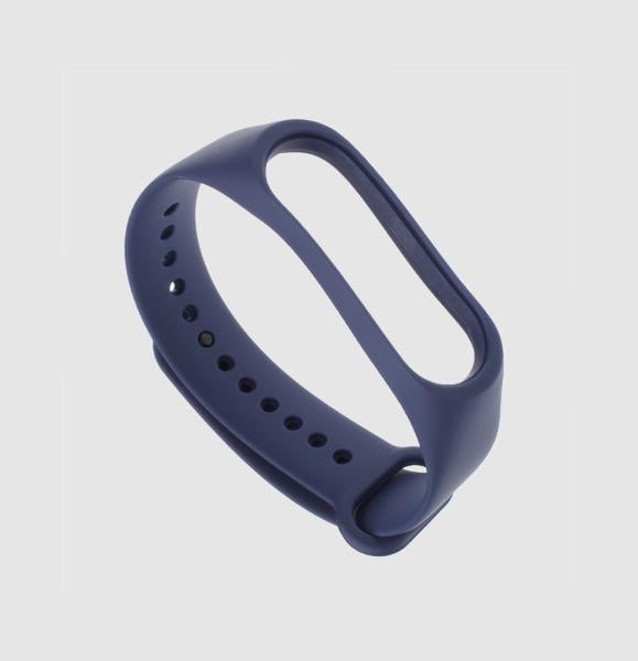 Ремінець для смарт-годинників Xiaomi Mi Band 4/3 силіконовий Темно-синій (2418P)