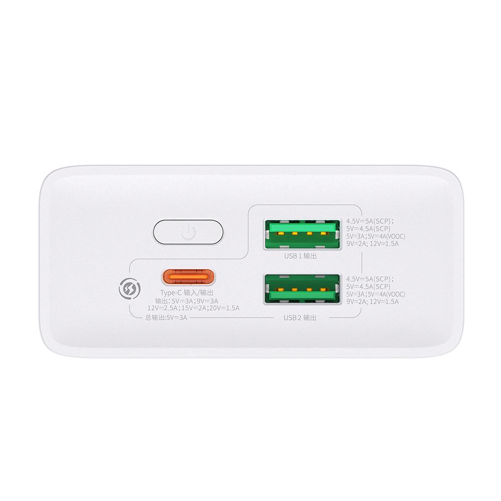 Повербанк Baseus PPAD050002 20000 mAh 30 W Білий - фото 7