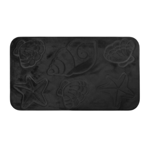 Коврик для ванной комнаты Shells Stenson J01083 50х80x1см Black (12910124)