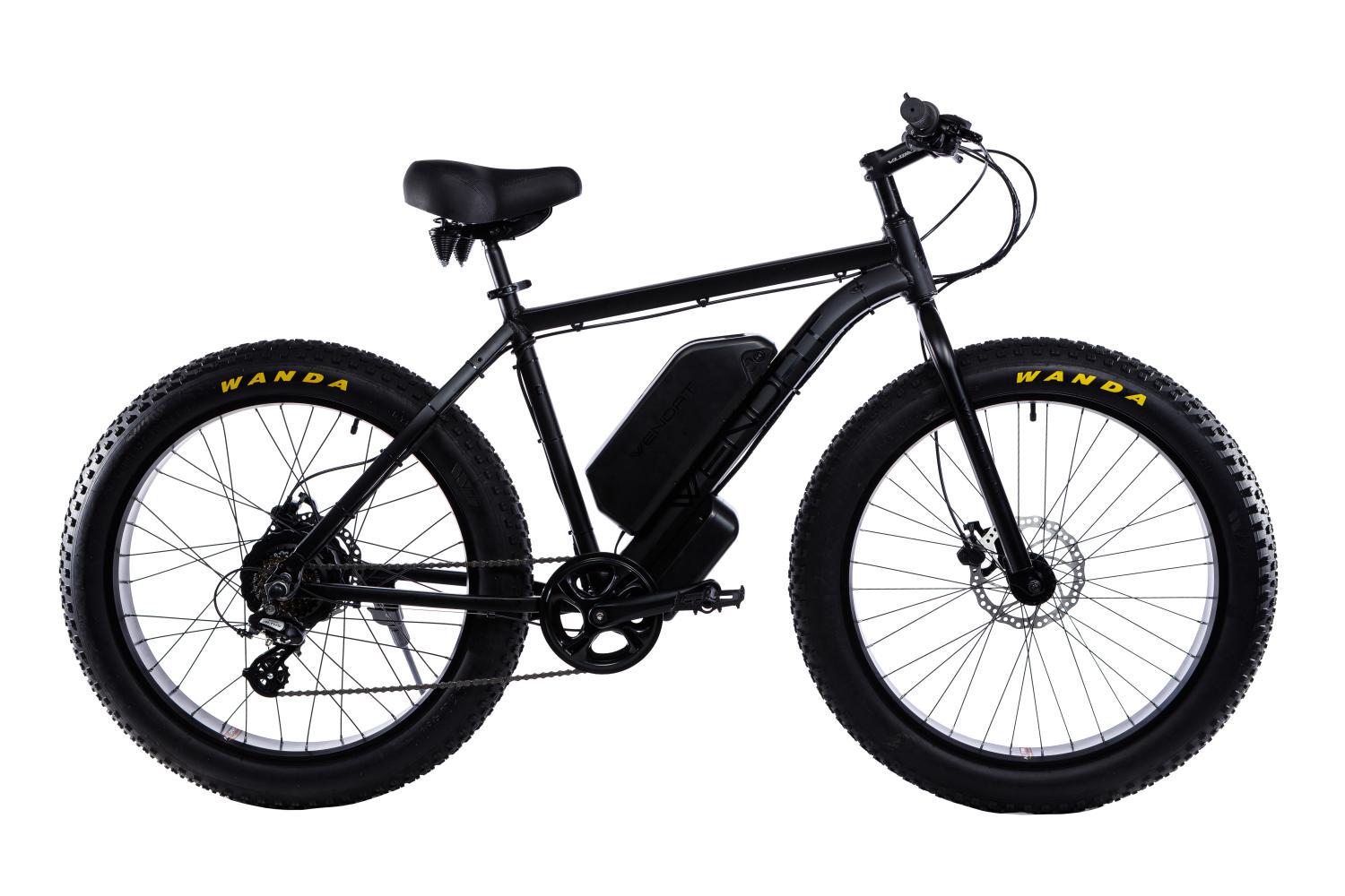 Електровелосипед WENDAT FATBIKE зі знімною батареєю 26 /19 48V/19Ah/1000W Чорний матовий (M-WEN-FAT-2648191000-BLACK)