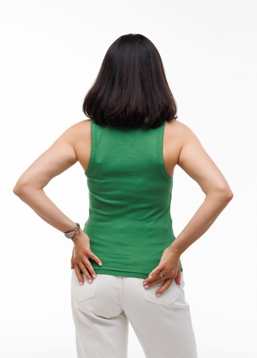 Топ женский в рубчик Наталюкс базовый L Зеленый (3321387622941) - фото 4