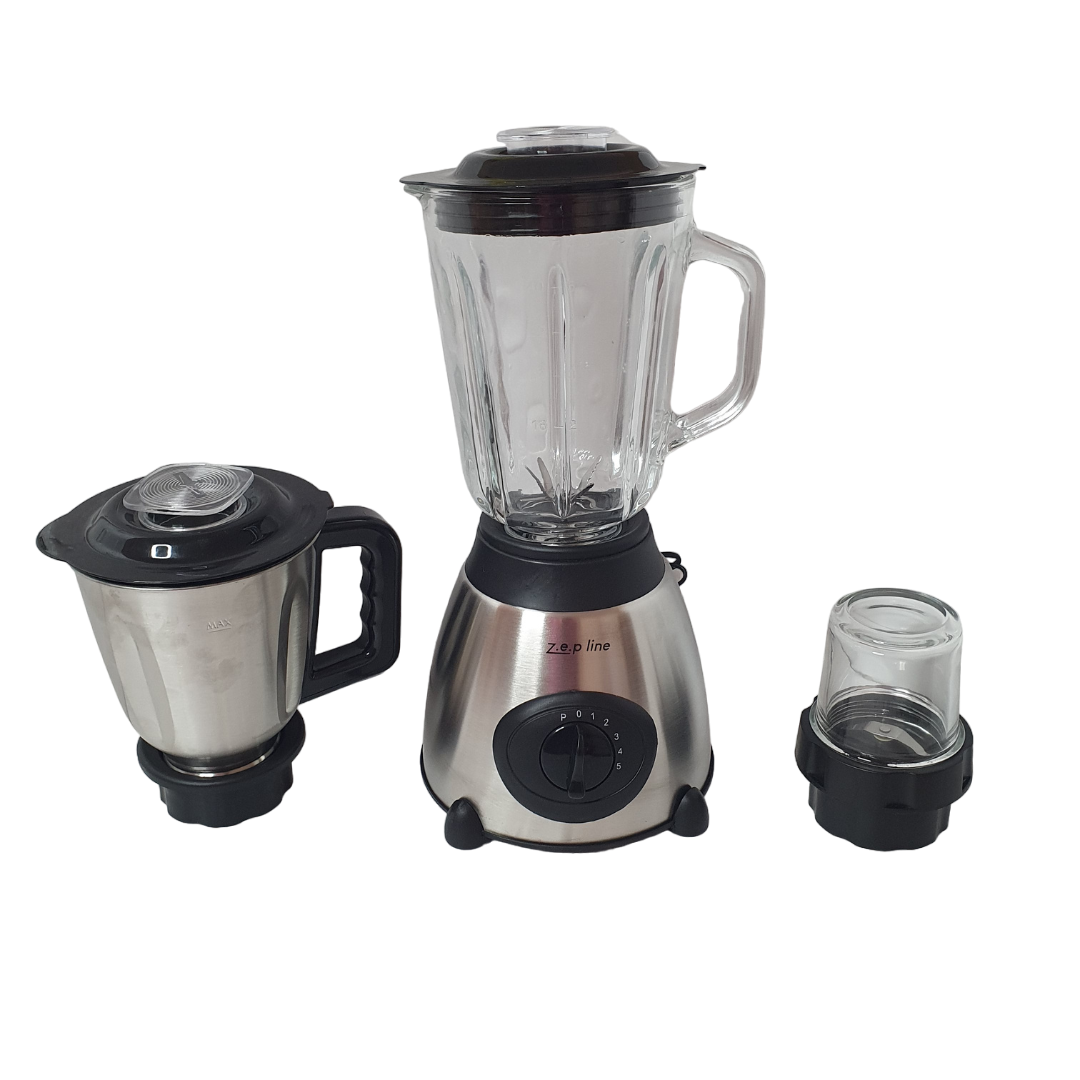 Блендер Zeplin со стеклянной чашей и кофемолка с режимом турбо 2000W (ZP-0081D2)