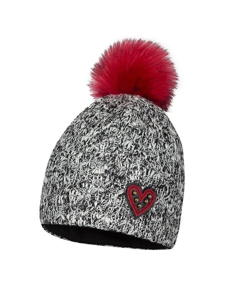 Шапка зимняя Broel р. 51 Красно-серый меланж (CHIARA)