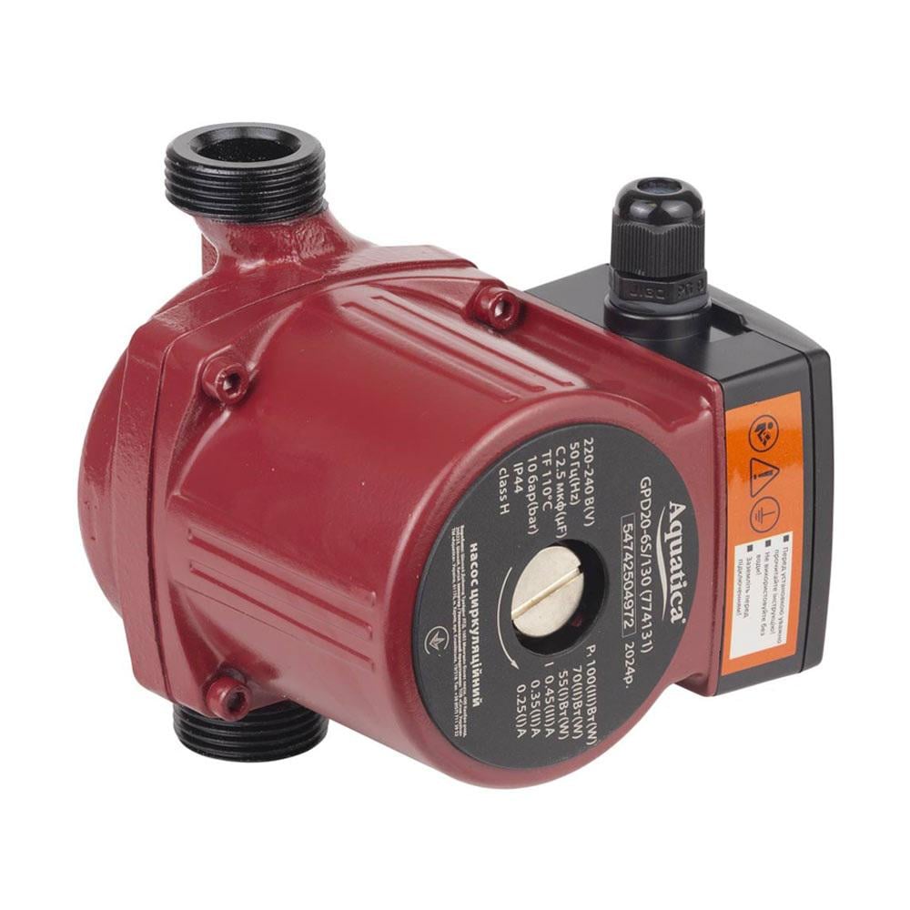 Насос циркуляційний Aquatica 100 Вт H 6 м Q 75 л/хв та гайки 3/4″ (774131)