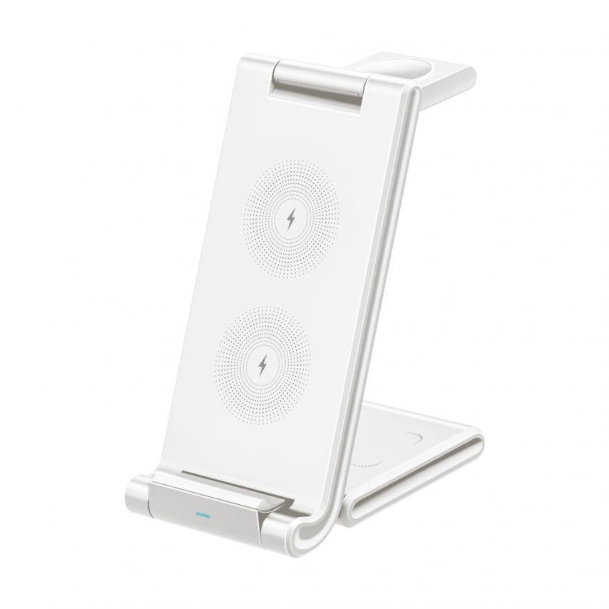 Зарядное устройство для беспроводной связи Walker 3в1 White (WH-53)