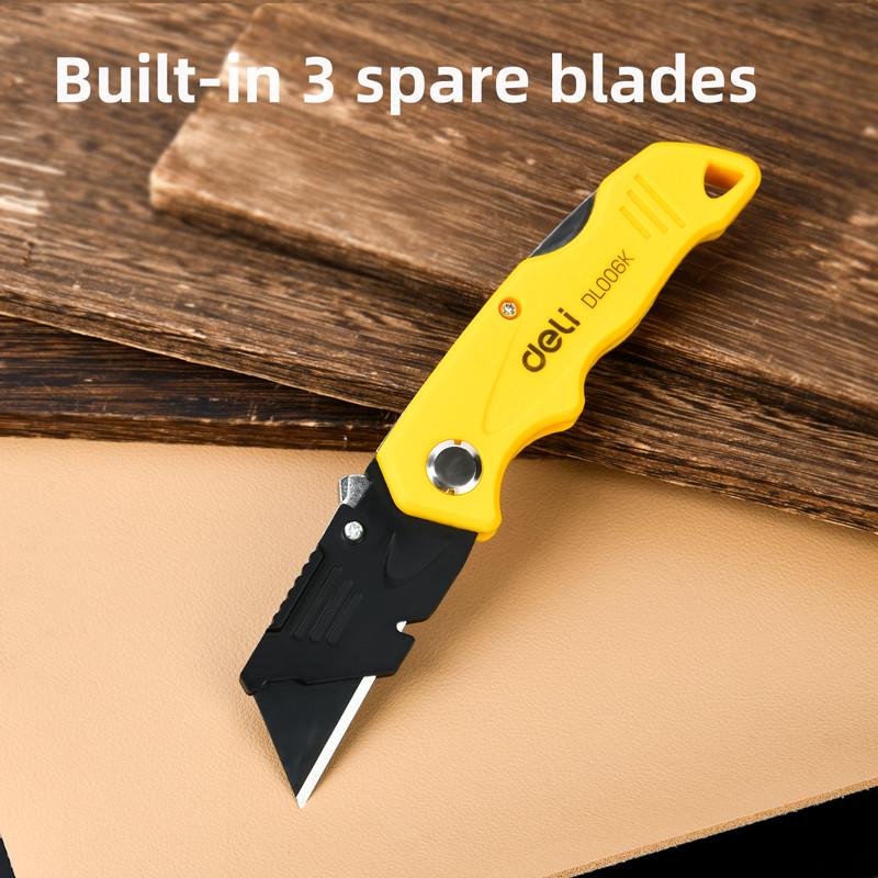 Канцелярський нiж Deli_Tools EDL006K 19T чорн (27207015) - фото 4