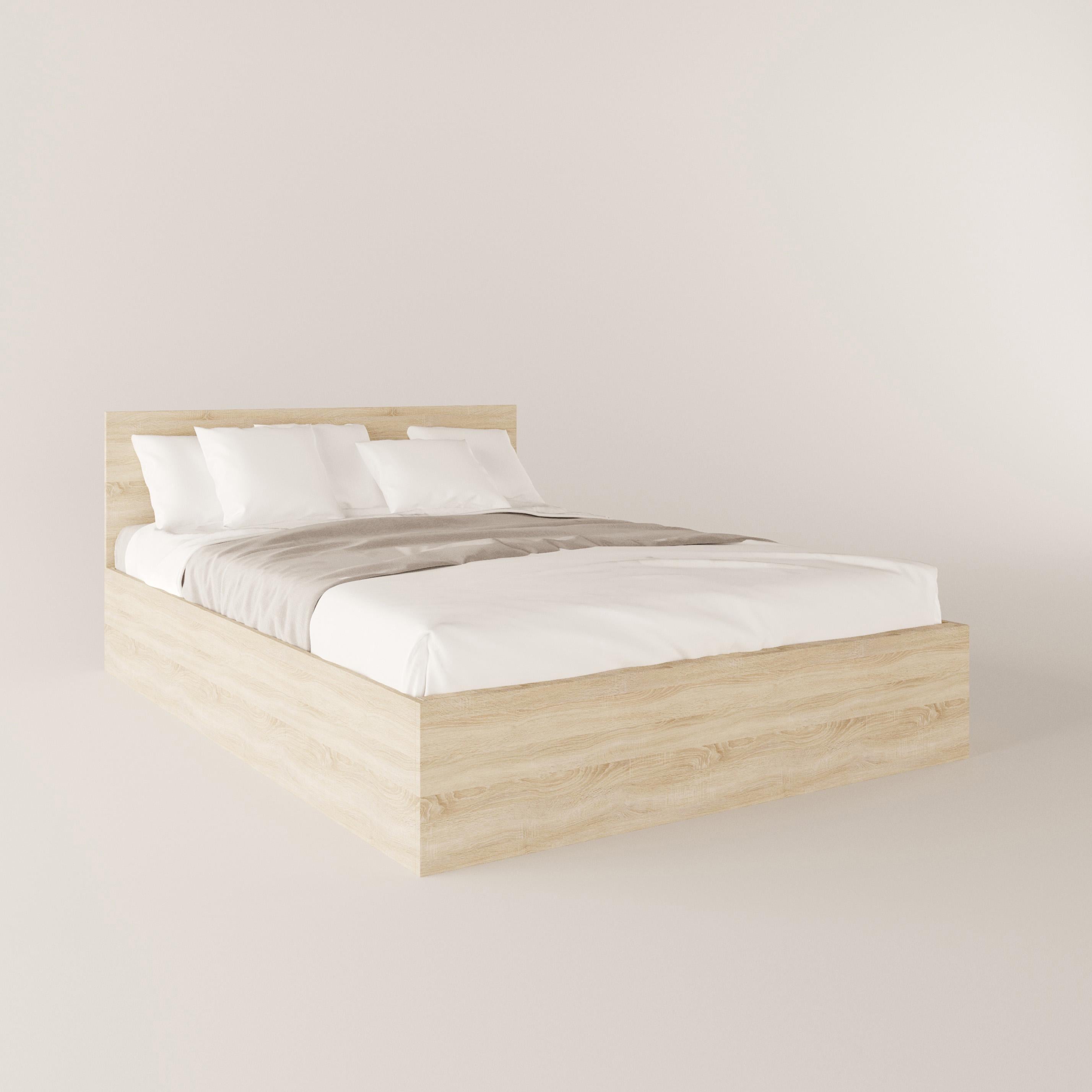 Двоспальне ліжко та основа КР-140 ДСП 144х204х75 см Дуб сонома