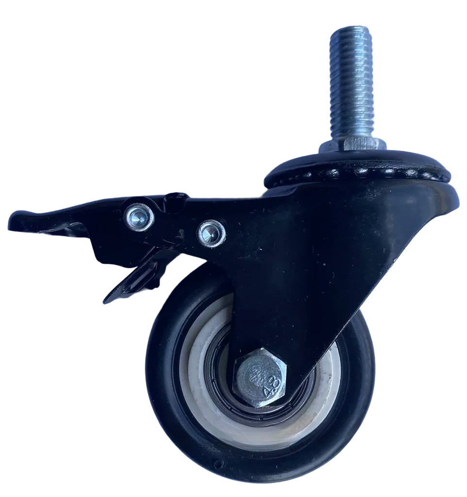 Ролик поворотный d 50 мм с болтом М10 и тормозом (1843100647) - фото 2 Ролик поворотный d 50 мм с болтом М10 и тормозом (1843100647) - фото 2