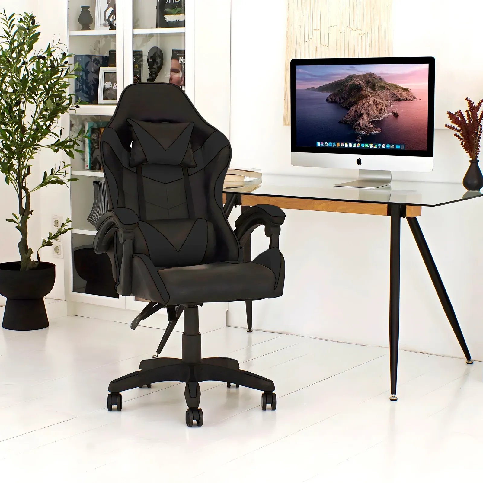 Кресло геймерское с подушкой 4Points Vecotti GT до 135 кг Черный - фото 4