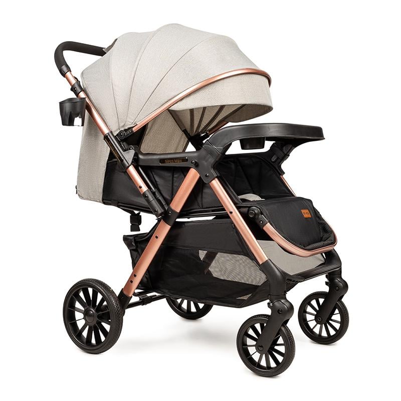 Коляска прогулянкова Ninos Maxi 2 з перекидною ручкою Light Grey/Gold (NM2025LG) - фото 4