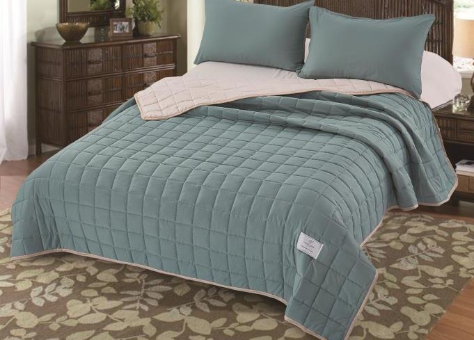 Покрывало Cotton home 220х240 см и 2 наволочки 50х70 см хлопок СН-1153-50-4 Мятный (DR013865)