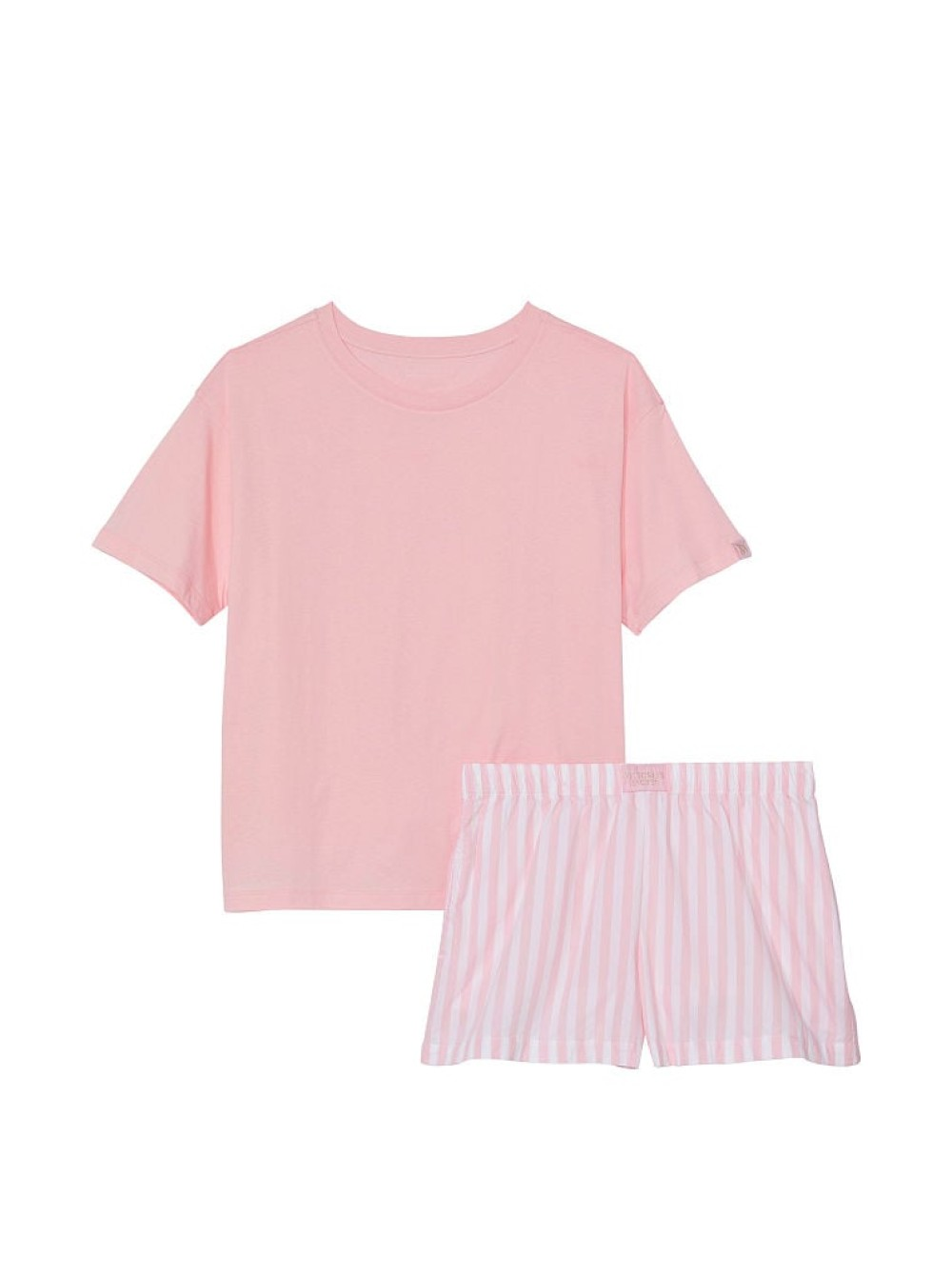 Піжама жіноча Victoria's Secret Cotton Short Tee-Jama Set бавовняна L Рожевий (15670664) - фото 3