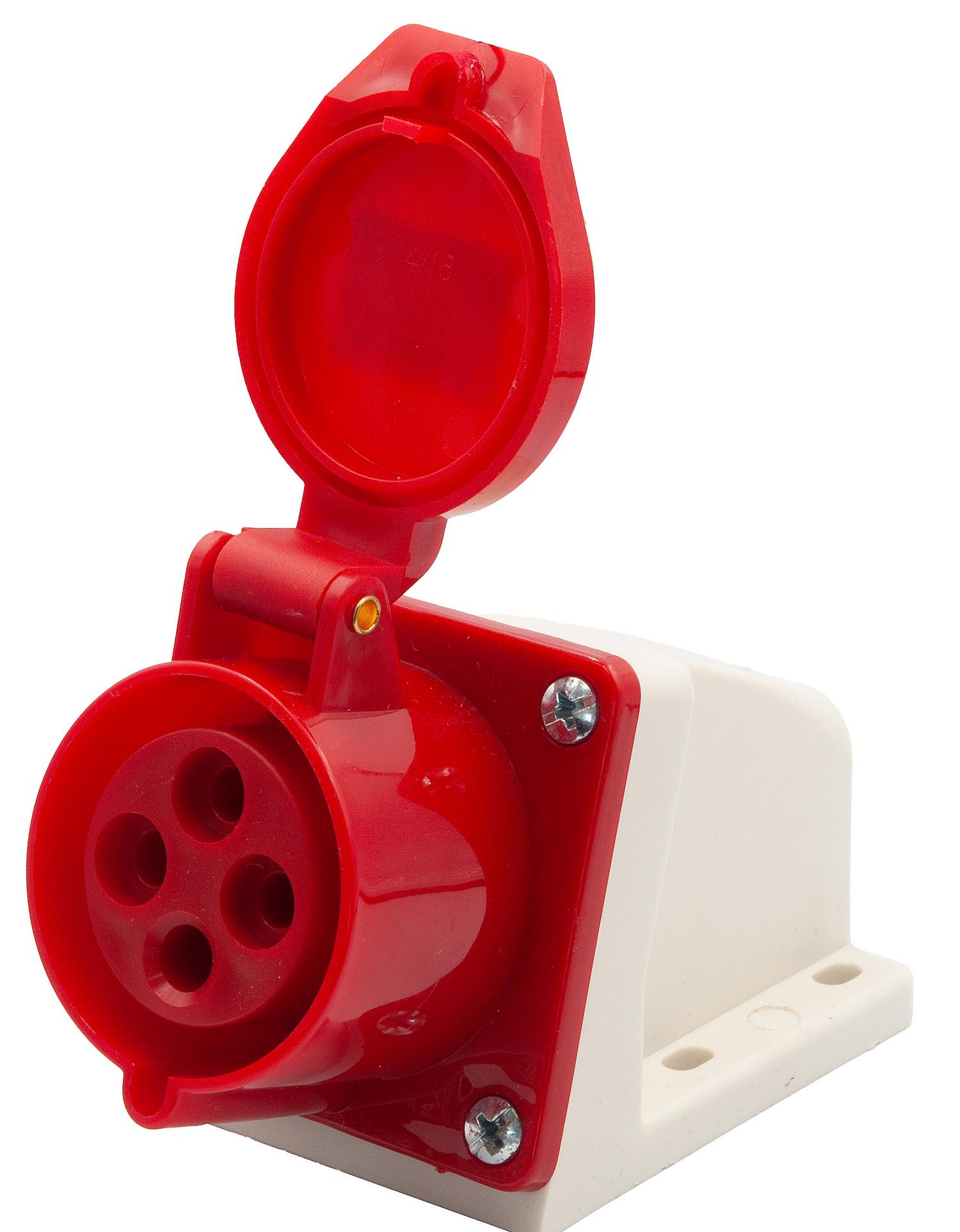 Розетка силовая настенная 90° E.NEXT e.socket.pro.4.16 4p 380В 16А (114)