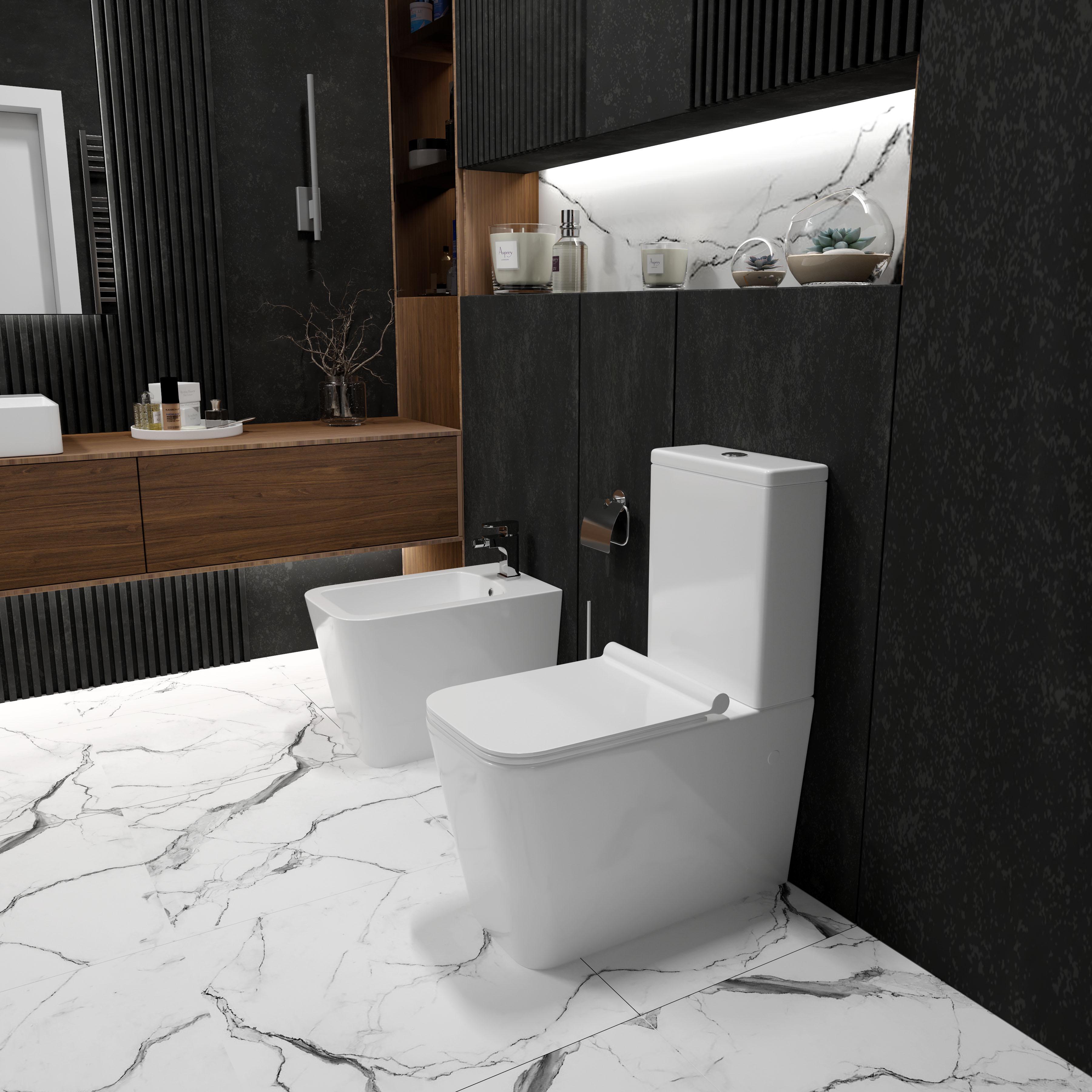 Напольный унитаз Koller Pool Kvadro KR-0675-RC-C+KR-0675-RC-T с сиденьем с микролифтом (96514) - фото 2