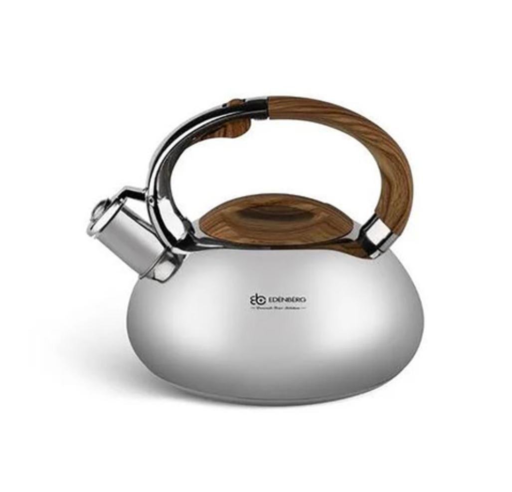 Чайник со свистком Edenberg с коричневой ручкой 2,5 л (EB-2436) - фото 5 Чайник со свистком Edenberg с коричневой ручкой 2,5 л (EB-2436) - фото 5