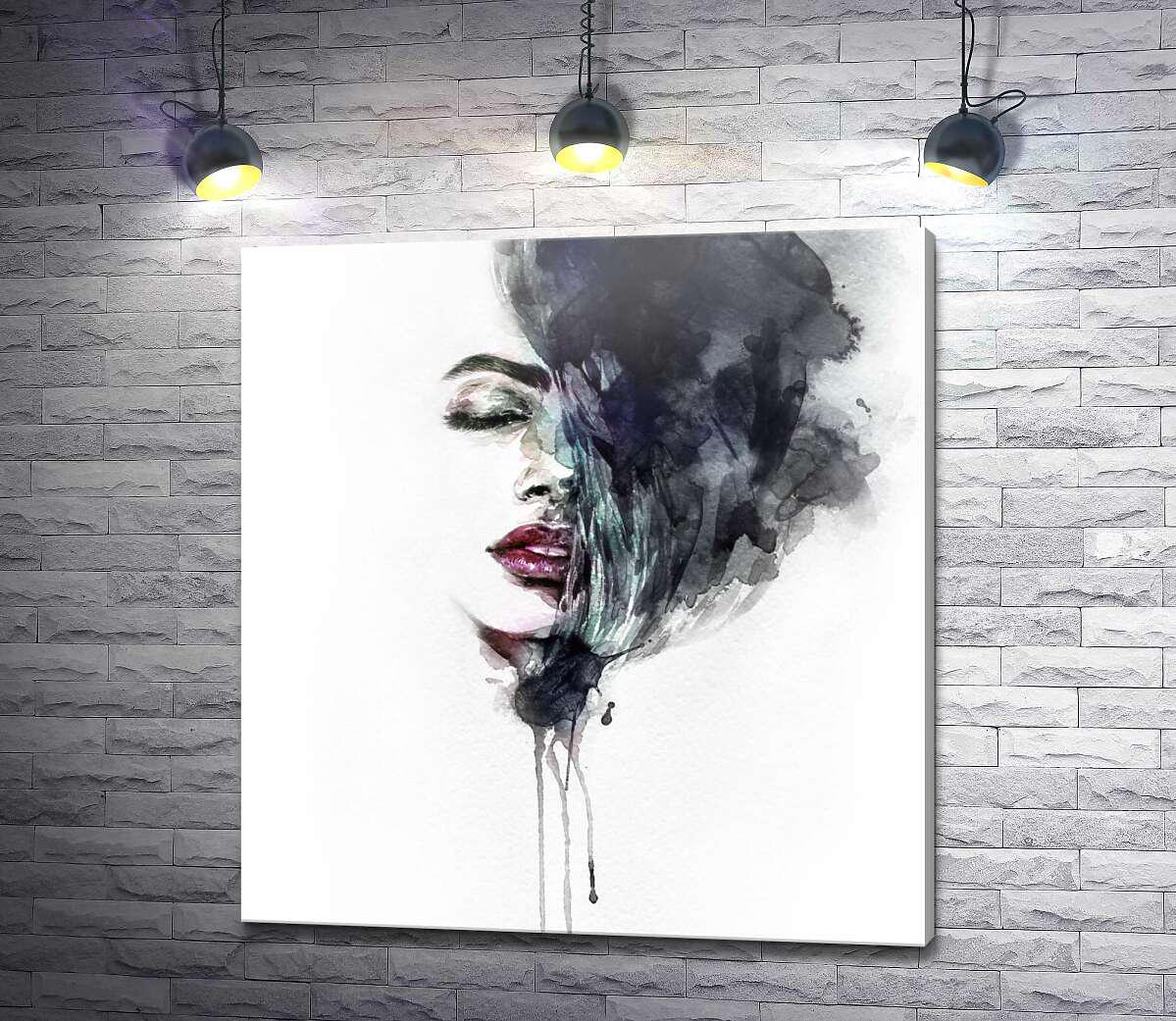 Картина ArtPoster Акварельный портрет красивой девушки 122x130 см Модуль №1 (004518)