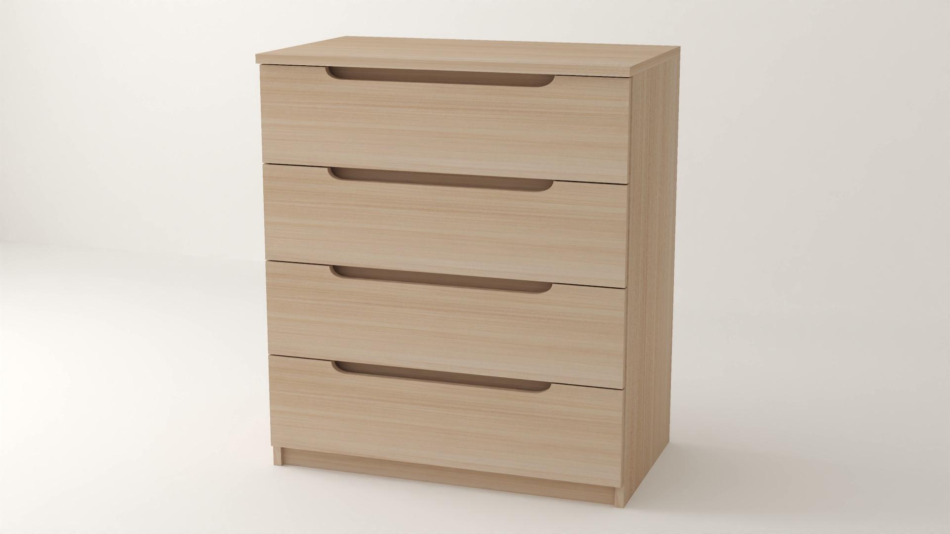 Комод Алекса ВК-44 77х38х87 см Дуб молочный (62646)