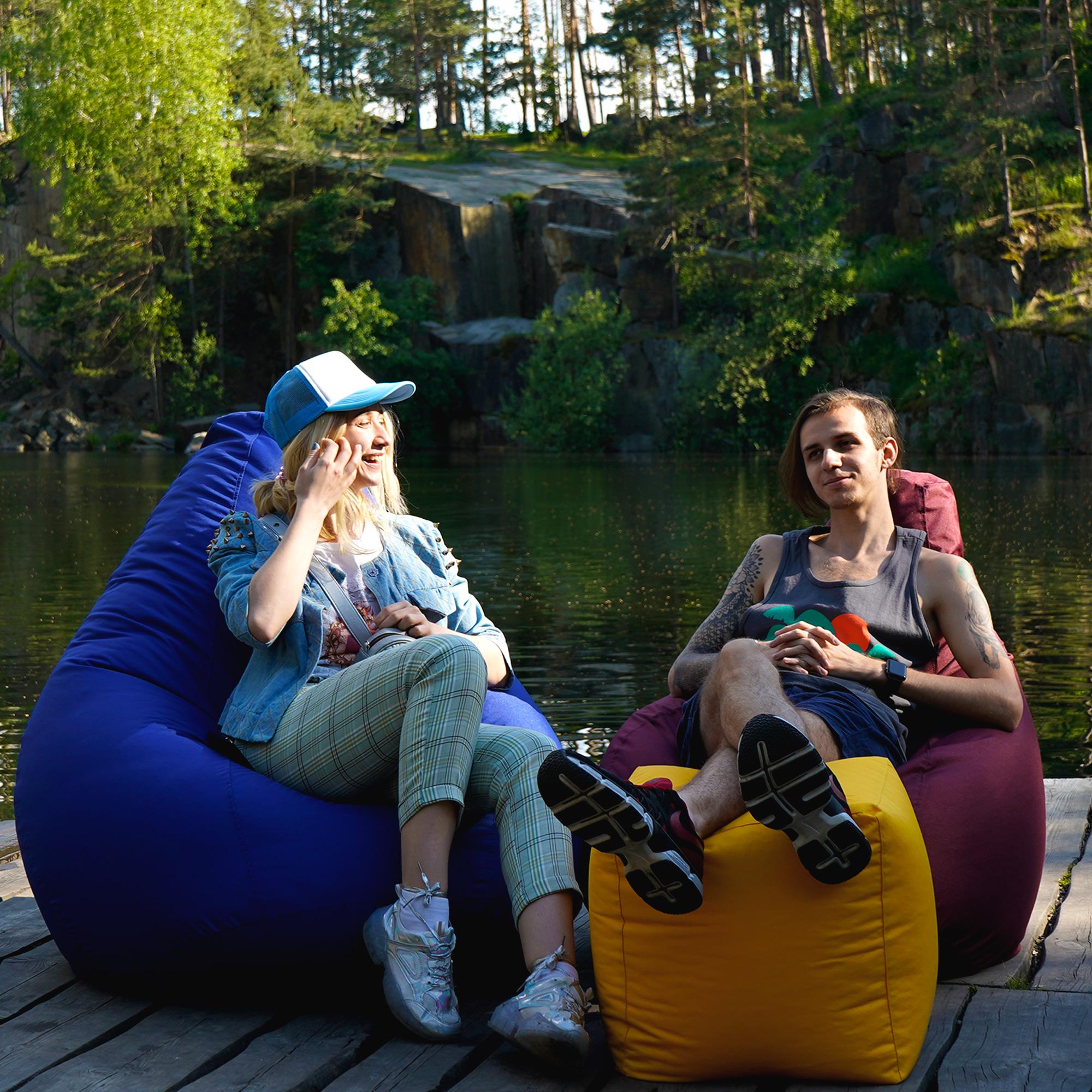 Кресло-мешок iQmebel Груша стандарт+ оксфорд Бордовый - фото 6 Кресло-мешок iQmebel Груша стандарт+ оксфорд Бордовый - фото 6