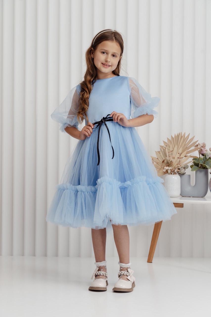 Платье праздничное для девочки 116 см Голубой (2229152300)