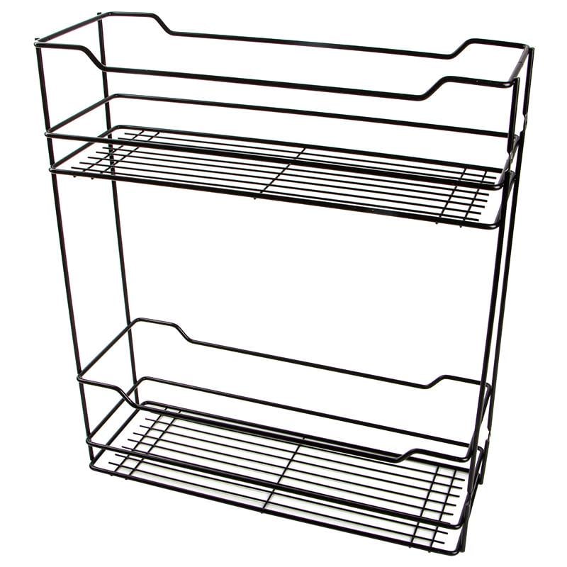 Карго для кухни боковое 2 полки без направляющих 200 мм Черный (113033)